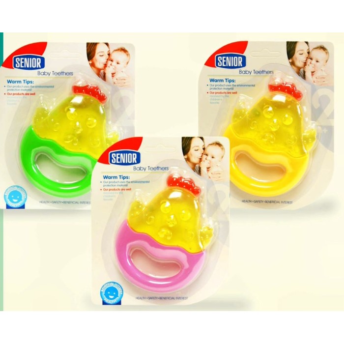 Брязкальце-прорізувач силіконове з рідким наповнювачем, на планшетці 17х13х3 см