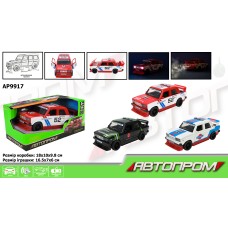 Машина зі світлом, звуком та паром, на батарейці, в асортименті, у коробці 18х10х9,8 см, АВТОПРОМ