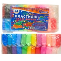 Пластилін легкий на 24 кольори по 10 г