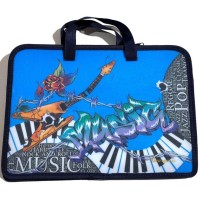 Папка-портфель А4+ на блискавці з кольоровим друком на одне відділення з ручками, ТМ Мандарин