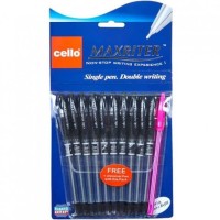 Ручка масляна «Maxriter» чорна з додатковою синьою, ТМ Сеllo