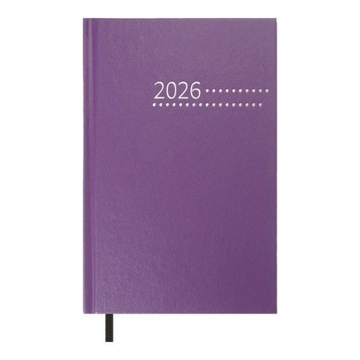 Щоденник датований «ZEST» A5 на 320 сторінок з обкладинкою зі шкірзаму, фіолетовий, ТМ Buromax