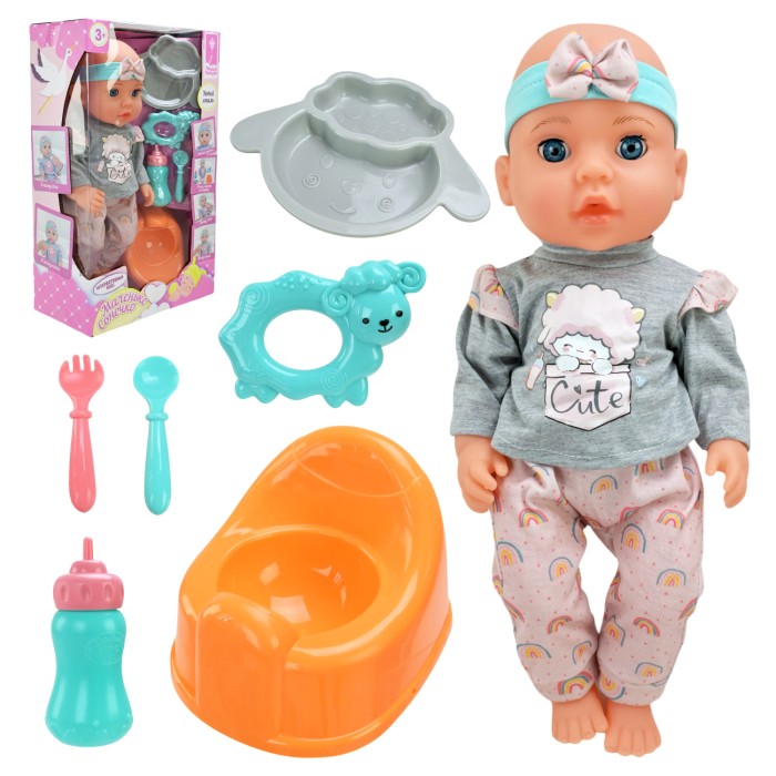 Пупс «Маленьке Сонечко» 33 см їсть, пісяє, з аксесуарами, у коробці 23,5х11х40 см