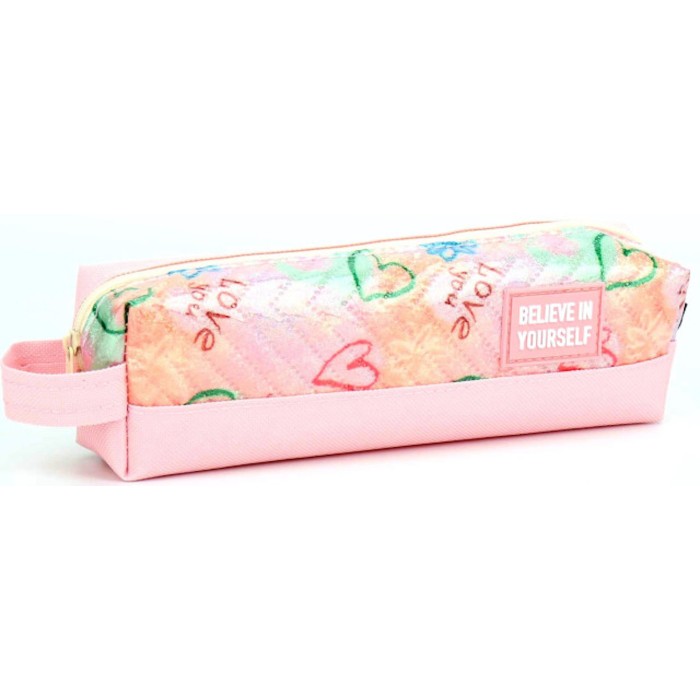 Пенал 21х4,5х6 см рожевий, ТМ Мандарин