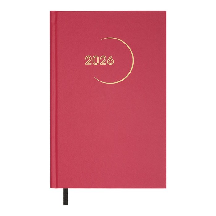Щоденник датований «MADAM 2026» A5 на 336 сторінок з обкладинкою зі шкірзаму, малиновий, ТМ Buromax