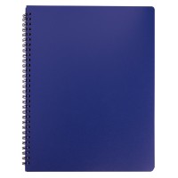 Канцелярська книга «OFFICE» на 96 аркушів у клітинку на спіралі з пластиковою обкладинкою, синя, ТМ Buromax