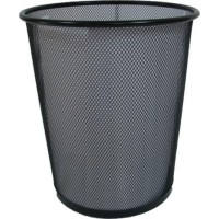 Кошик круглий металевий маленький чорний 18,5х23х27 см, ТМ Leader