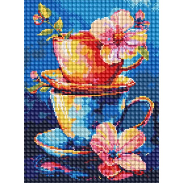 Набір з алмазною мозаїкою «Таємниця чаювання» 30х40 см, ТМ Ідейка