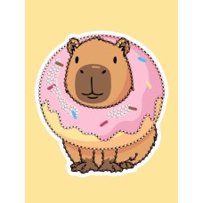 Картина за номерами з алмазною мозаїкою «Солодка капібара» 15x20 см, ТМ Ідейка