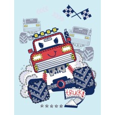 Картина за номерами з алмазною мозаїкою «Червона машинка» 15x20 см, ТМ Ідейка