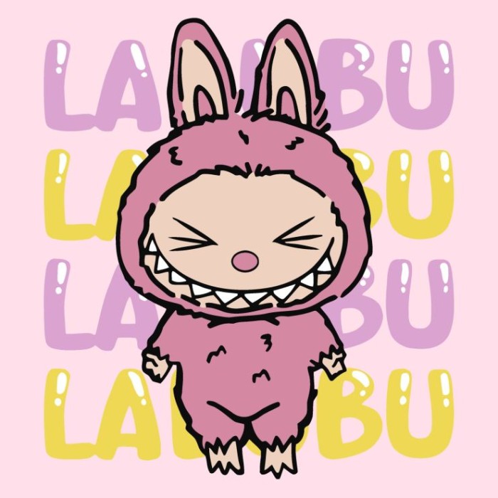 Картина за номерами «Вона лабубу» 25х25 см, ТМ Ідейка