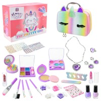 Дитяча косметика у валізі: лаки, тіні, помада та аксесуари, у коробці 21,3х15,6х15,8 см