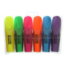 Набір з 6-ти флюоресцентних текстових маркерів 2-4 мм, ТМ Buromax