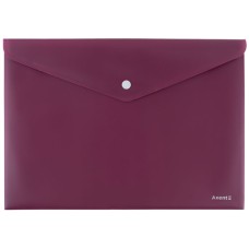 Папка на кнопці «Earth colors» А4, бордова, ТМ Axent