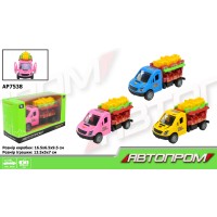 Машина «Вантажівка» з дверима що відчиняються, в асортименті, у коробці 16,5х9,5х6,5 см, Автопром