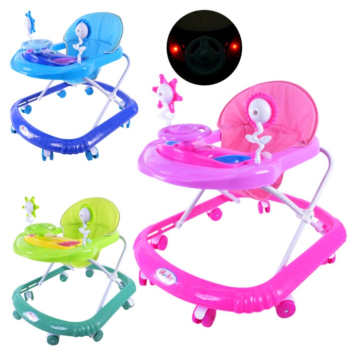 Ходунки 66х52х56 см музичні з брязкальцями та світлом на 8 колес, в асортименті