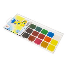 Фарби акварельні на 24 кольори, без пензлика, пластик, Творчість