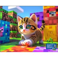 Папка-портфель «Котик» А4 з ручками на блискавці, ТМ J.Otten