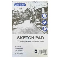 Скетчбук «Acmeliae» 37,5х26 см на 30 аркушів 150 г/м2 на спіралі зверху, ТМ Acmeliae