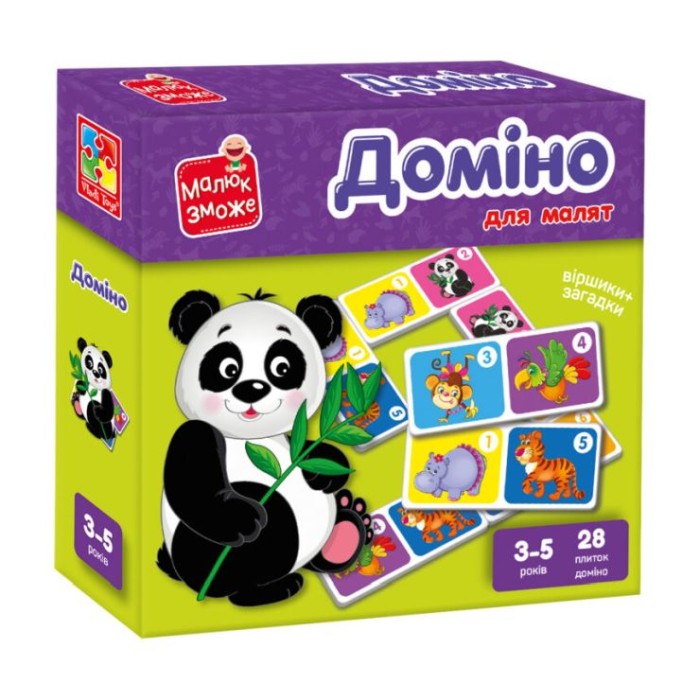 Гра настільна «Доміно. Зоопарк» розвивальна, у коробці 19,5х4,18 см, ТМ Vladi Toys