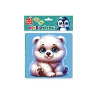 Пазли м'які «Ведмедик та пінгвін» на 25 елементів, ТМ Vladi Toys