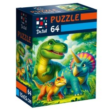 Пазли «De.tail. Доісторичні друзі» на 64 елементи, у коробці 7х3,5х10 см, ТМ Vladi Toys