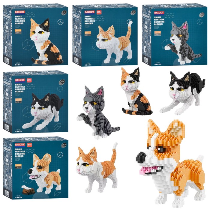 Конструктор «Тваринка» від 1300 деталей, в асортименті, у коробці 16,5х18х8 см