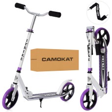 Самокат 2-колісний на металевій рамі, колеса ПУ по 200 мм, кермо 87-96 см, підніжка 30-11 см