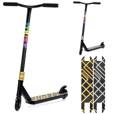 Самокат 2-колісний трюковий на алюмінієвий+сталевій рамі, HIC, колеса ПУ 100 мм алюмінієві, кермо 87-46 см, підніжка 37-11 см, в асортимент