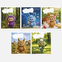 Зошит на 12 аркушів у клітинку «Монстрики без правил» №2646, ТМ Brisk