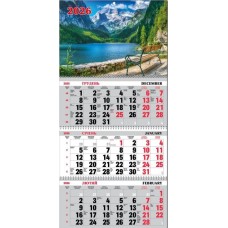 Календар квартальний «Узбережжя» 30х21 см на 3 пружини