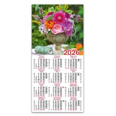 Календар третинка «Букет» 20х42,5 см