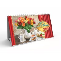 Календар-намет «Квіти» 20,5х13 см на спіралі