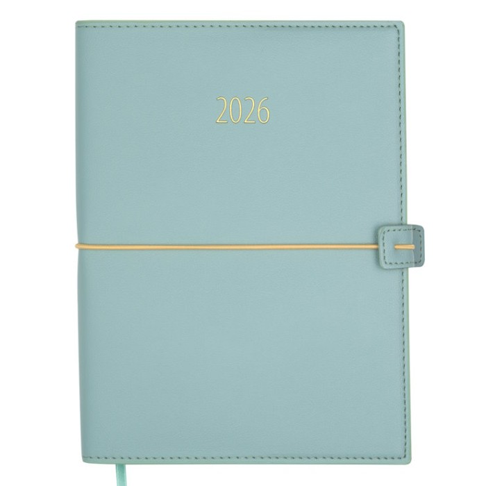 Щоденник датований «PANDORA 2026» A5 на 336 сторінок з обкладинкою зі шкірзаму, м'ятний, ТМ Buromax
