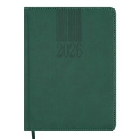 Щоденник датований «CODE 2026» A5 на 336 сторінок з обкладинкою зі шкірзаму, зелений, ТМ Buromax