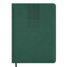 Щоденник датований «CODE 2026» A5 на 336 сторінок з обкладинкою зі шкірзаму, зелений, ТМ Buromax