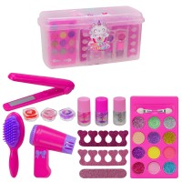 Дитяча косметика: тіні, помада, блиск, лак та аксесуари для волосся, у валізці 22х8х24 см