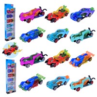 Набір транспорту з 6 машинок з дверима що відкриваються, в асортименті, у коробці 9х2,5х30 см