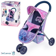 Коляска для ляльки 33х48х55 см металева прогулянкова з кошиком, у коробці 30х38х10,5 см