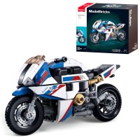 Конструктор «Мотоцикл» 15 см на 242 деталі 1:12, у коробці 22х19х6 см, SLUBAN