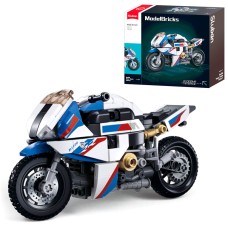 Конструктор «Мотоцикл» 15 см на 242 деталі 1:12, у коробці 22х19х6 см, SLUBAN