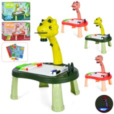 Проектор для малювання музичний зі світлом та слайдами, на батарейці, в асортименті, у коробці 36х26х10,5 см