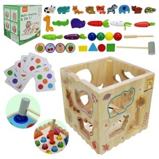 Куб-сортер 13,5х13,5х16 см дерев'яний, у коробці 14х14х16,5 см