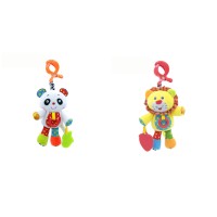 Підвіска на ліжечко з брязкальцем татактильними частинами, в асортименті, у пакет 25х14 см