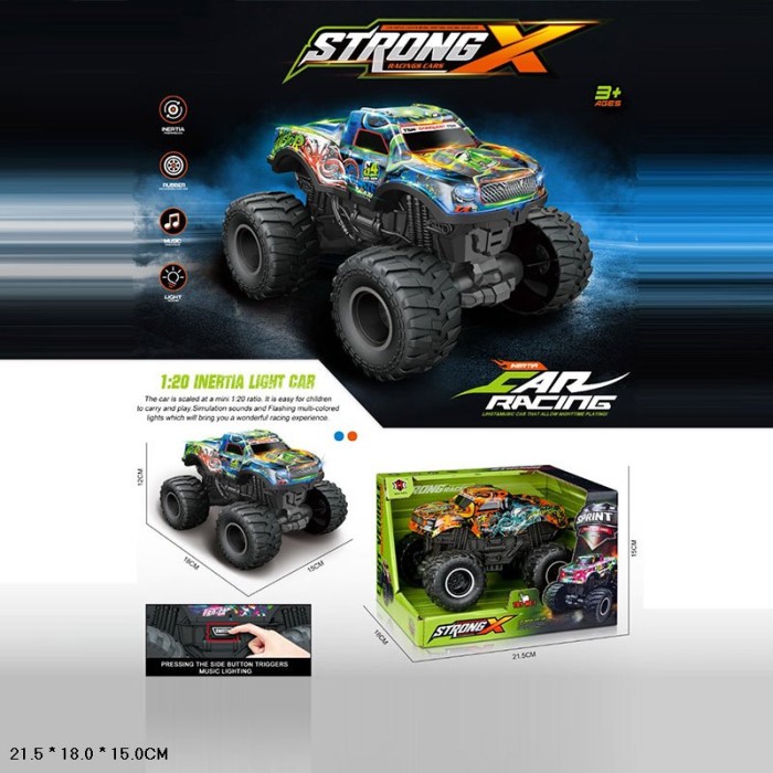 Машина «Джип» зі світлом та звуком, на батарейці, в асортименті, у коробці 21,5х15х18 см