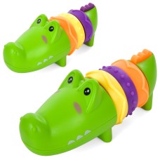 Брязкальце «Крокодил» 14 см з тріскачкою, в асортименті, у пакеті 23х15х5 см