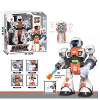 Робот 24 см р/к музичний з парою, димом та світлом, їздить, стріляє присоскою, програмується, на батарейці, у коробці 31,5х29х14 см