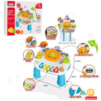 Центр розвивальний 2 в 1 музичний зі світлом: гровий столик 25х25х21,5 см, підвіска на ліжко 25х22 см та інші аксесуари, у коробці 30х27х9 см