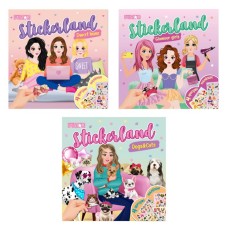 Книга з наліпками «Stickerland» на 18 аркушів з м`якою обкладинкою 23х23 см, в асортименті, ТМ Апельсин