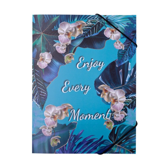 Папка пластикова «EXOTIC» В5 на гумках, блакитна, ТМ Buromax